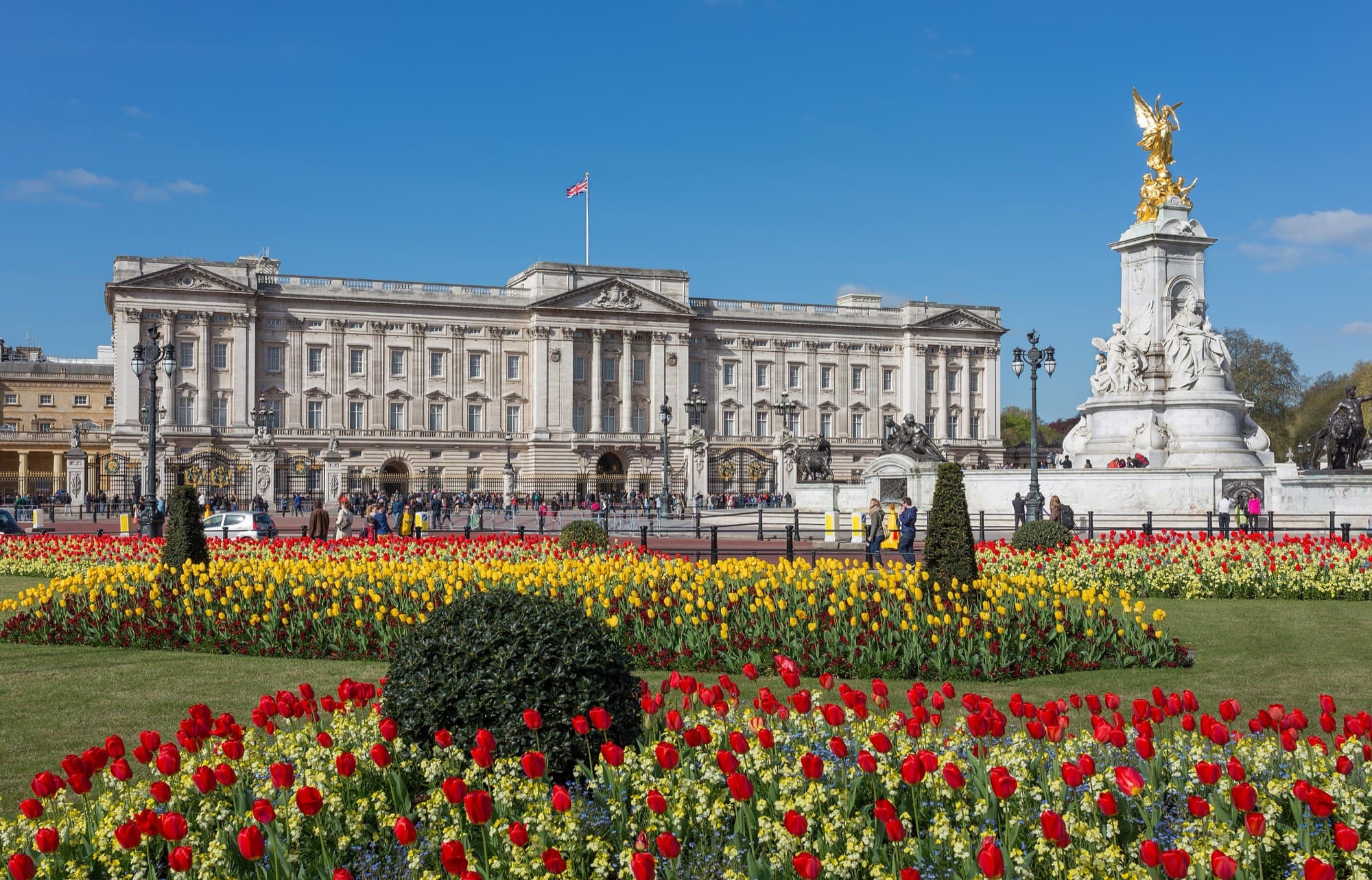 Buckingham Palace seen from the gardens