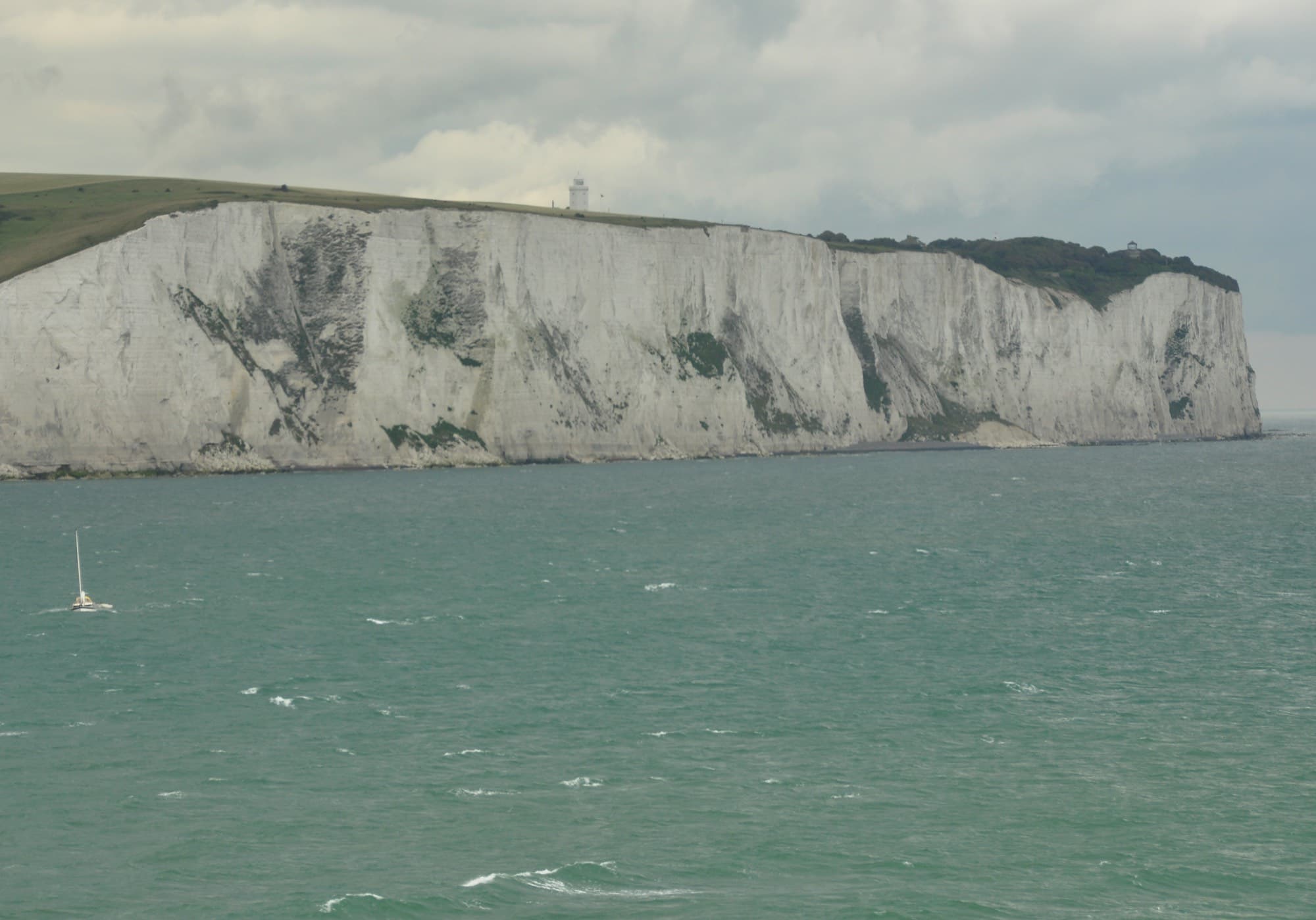 The white cliffs and the Strait of Dover